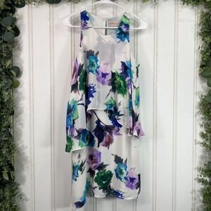 Philosophy Floral Tiered Dress size 2 Sleeveless Party Cocktail Feminine Spring